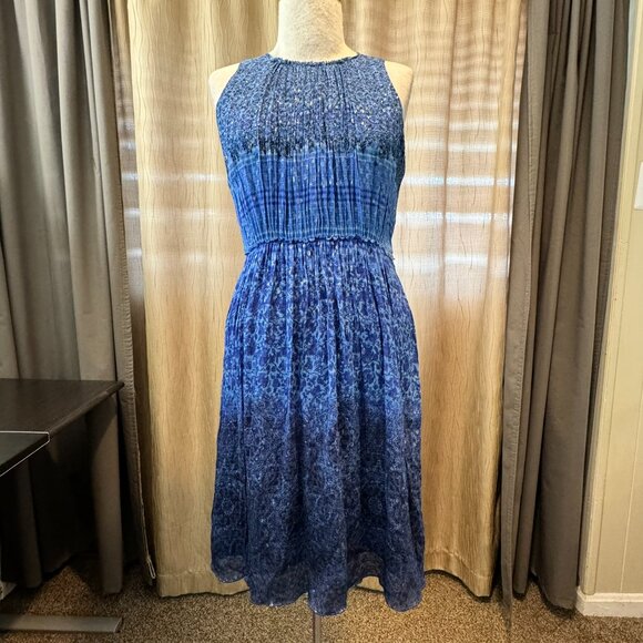 Elie Tahari Dresses & Skirts - - Elie Tahari Silk Sheath Dress Floral Metallic Shimmer Flowy Sz 0    - 1C2044